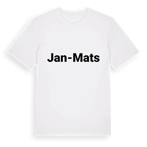 Jan-Mats fetstil t-shirt – ekologisk bomull t-shirt från Pinshirt