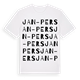 White t-shirt med Jan-Pers ordlek t-shirt
