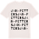 Vintage White t-shirt med Jan-Petters ordlek t-shirt