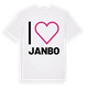 White t-shirt med Jag älskar Janbo t-shirt stort tryck