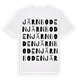 White t-shirt med Järnboden ordlek t-shirt