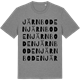Mid Heather Gray t-shirt med Järnboden ordlek t-shirt
