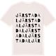Vintage White t-shirt med Järstadal ordlek t-shirt