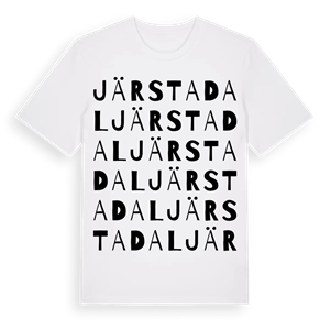 Järstadal ordlek t-shirt – ekologisk bomull t-shirt från Pinshirt