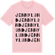 Pink Cotton t-shirt med Jennylund ordlek t-shirt