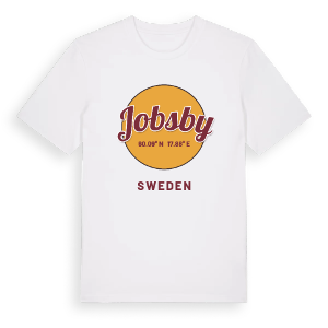 Jobsby cirkel t-shirt – ekologisk bomull t-shirt från Pinshirt