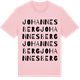 Pink Cotton t-shirt med Johannesberg ordlek t-shirt