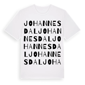 Johannesdal ordlek t-shirt – ekologisk bomull t-shirt från Pinshirt