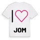 Jag älskar Jom t-shirt stort tryck