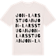 Vintage White t-shirt med Jon-Larsstugan ordlek t-shirt