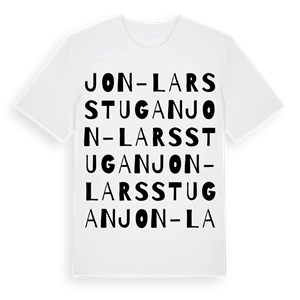 Jon-Larsstugan ordlek t-shirt – ekologisk bomull t-shirt från Pinshirt