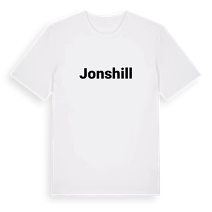 Jonshill fetstil t-shirt – ekologisk bomull t-shirt från Pinshirt
