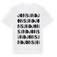 White t-shirt med Jonsund ordlek t-shirt