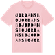 Pink Cotton t-shirt med Jordansbo ordlek t-shirt