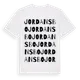 White t-shirt med Jordansbo ordlek t-shirt