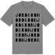 Mid Heather Gray t-shirt med Jordbron ordlek t-shirt