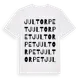 White t-shirt med Jultorpet ordlek t-shirt