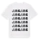White t-shirt med Jung ordlek t-shirt