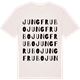 Vintage White t-shirt med Jungfrubo ordlek t-shirt