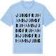 Blue Soul t-shirt med Jungfruhamn ordlek t-shirt
