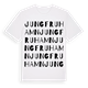 White t-shirt med Jungfruhamn ordlek t-shirt