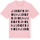 Pink Cotton t-shirt med Jungfruholm ordlek t-shirt