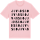 Pink Cotton t-shirt med Juvansbo ordlek t-shirt