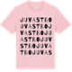 Pink Cotton t-shirt med Juvastbo ordlek t-shirt