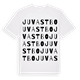 White t-shirt med Juvastbo ordlek t-shirt