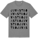 Mid Heather Gray t-shirt med Juvastbo ordlek t-shirt