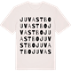 Vintage White t-shirt med Juvastbo ordlek t-shirt