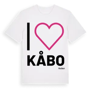 Jag älskar Kåbo t-shirt stort tryck – ekologisk bomull t-shirt från Pinshirt