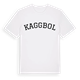 White t-shirt med Kaggbol böjd t-shirt