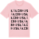 Pink Cotton t-shirt med Kåkenhus ordlek t-shirt