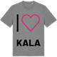 Mid Heather Gray t-shirt med Jag älskar Kala t-shirt stort tryck
