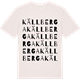 Vintage White t-shirt med Källberga ordlek t-shirt