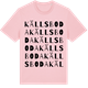 Pink Cotton t-shirt med Källsboda ordlek t-shirt