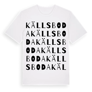 Källsboda ordlek t-shirt – ekologisk bomull t-shirt från Pinshirt