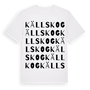 Källskog ordlek t-shirt – ekologisk bomull t-shirt från Pinshirt