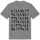 Mid Heather Gray t-shirt med Källslätt ordlek t-shirt