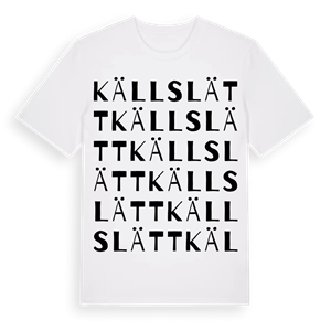 Källslätt ordlek t-shirt – ekologisk bomull t-shirt från Pinshirt
