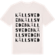 Vintage White t-shirt med Källsveden ordlek t-shirt