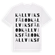 White t-shirt med Kallviks fäbod ordlek t-shirt
