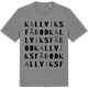 Mid Heather Gray t-shirt med Kallviks fäbod ordlek t-shirt