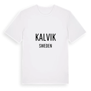 Kalvik i Sverige t-shirt – ekologisk bomull t-shirt från Pinshirt