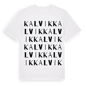 Kalvik ordlek t-shirt – ekologisk bomull t-shirt från Pinshirt