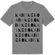 Mid Heather Gray t-shirt med Kanikebo ordlek t-shirt