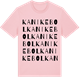 Pink Cotton t-shirt med Kanikebol ordlek t-shirt