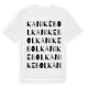White t-shirt med Kanikebol ordlek t-shirt