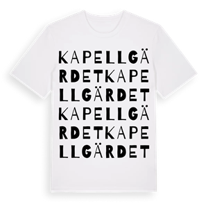 Kapellgärdet ordlek t-shirt – ekologisk bomull t-shirt från Pinshirt